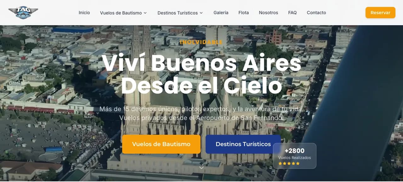 Sitio de TAG Experiences